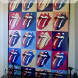 A44. Framed Warhol style Rolling Stones poster. 